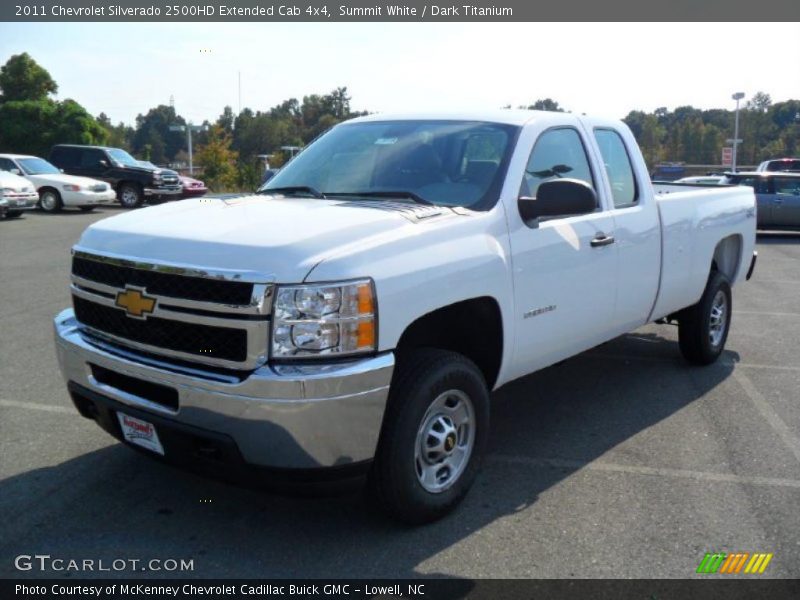 Summit White / Dark Titanium 2011 Chevrolet Silverado 2500HD Extended Cab 4x4