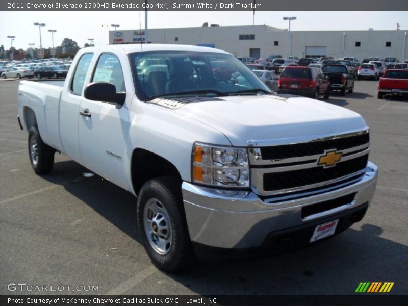 Summit White / Dark Titanium 2011 Chevrolet Silverado 2500HD Extended Cab 4x4