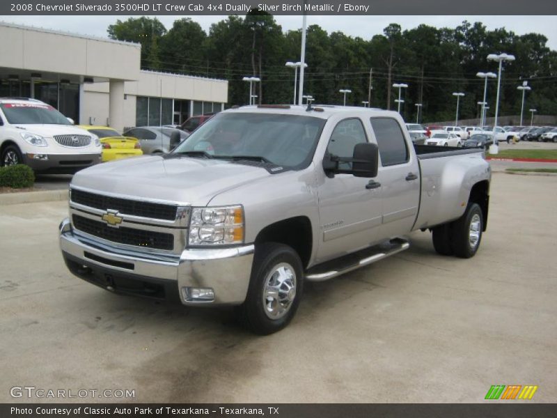 Silver Birch Metallic / Ebony 2008 Chevrolet Silverado 3500HD LT Crew Cab 4x4 Dually