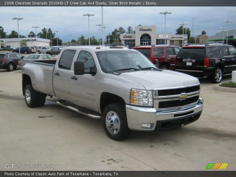 Silver Birch Metallic / Ebony 2008 Chevrolet Silverado 3500HD LT Crew Cab 4x4 Dually