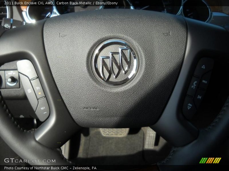 Carbon Black Metallic / Ebony/Ebony 2011 Buick Enclave CXL AWD