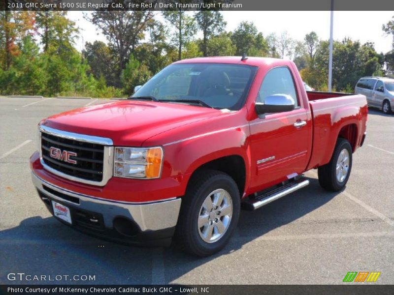 Fire Red / Dark Titanium/Light Titanium 2011 GMC Sierra 1500 SLE Regular Cab