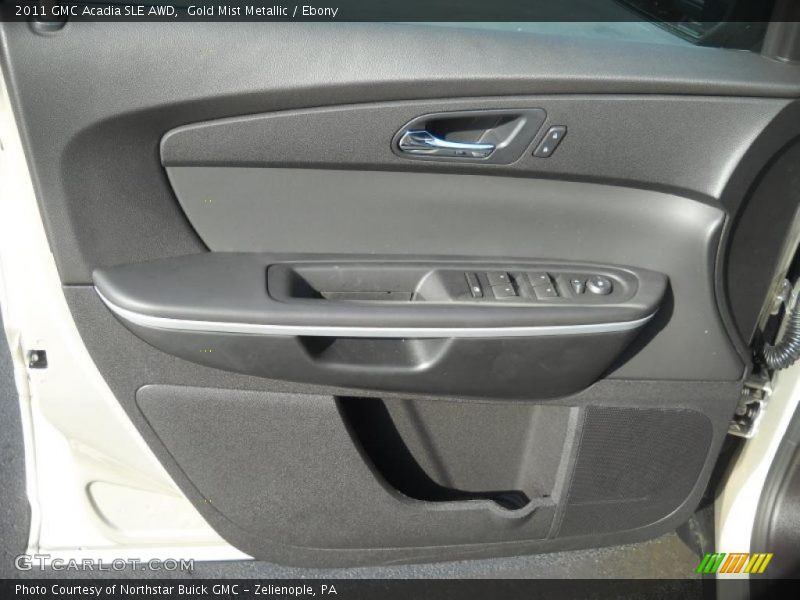 Gold Mist Metallic / Ebony 2011 GMC Acadia SLE AWD