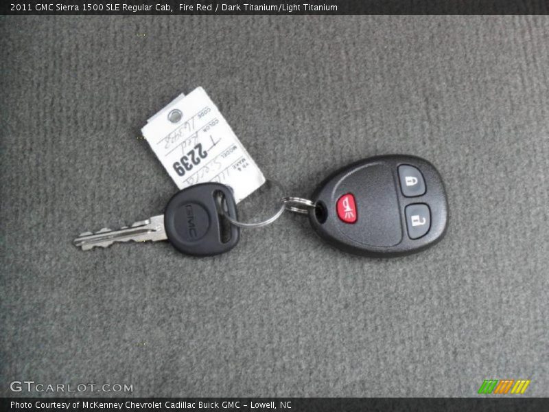 Fire Red / Dark Titanium/Light Titanium 2011 GMC Sierra 1500 SLE Regular Cab