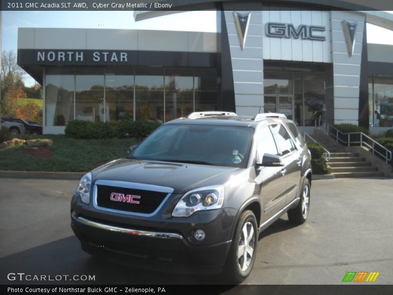 Cyber Gray Metallic / Ebony 2011 GMC Acadia SLT AWD