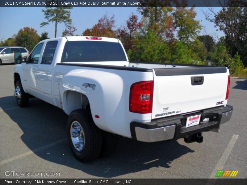 Summit White / Ebony 2011 GMC Sierra 3500HD SLT Crew Cab 4x4 Dually