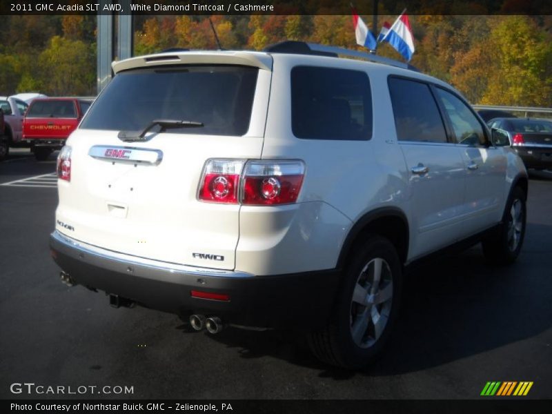 White Diamond Tintcoat / Cashmere 2011 GMC Acadia SLT AWD
