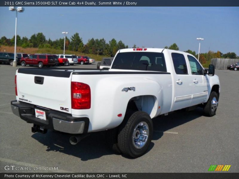 Summit White / Ebony 2011 GMC Sierra 3500HD SLT Crew Cab 4x4 Dually