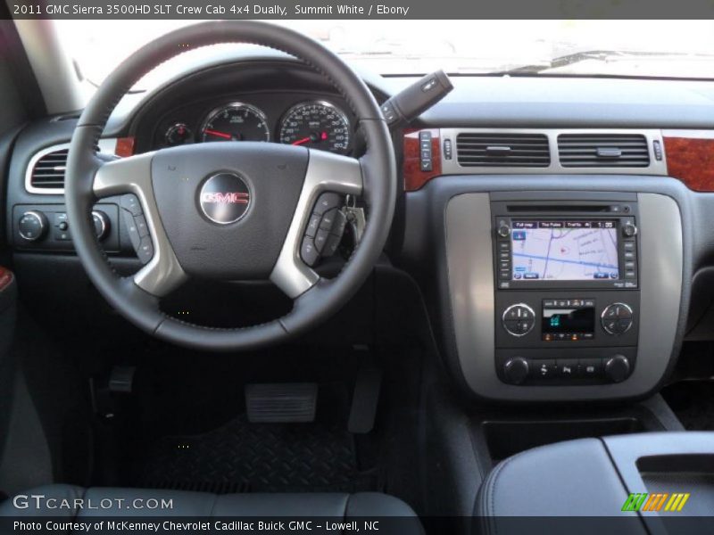 Dashboard of 2011 Sierra 3500HD SLT Crew Cab 4x4 Dually