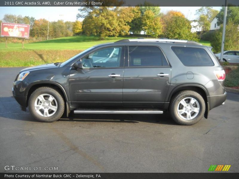 Cyber Gray Metallic / Ebony 2011 GMC Acadia SL AWD
