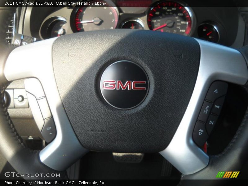 Cyber Gray Metallic / Ebony 2011 GMC Acadia SL AWD