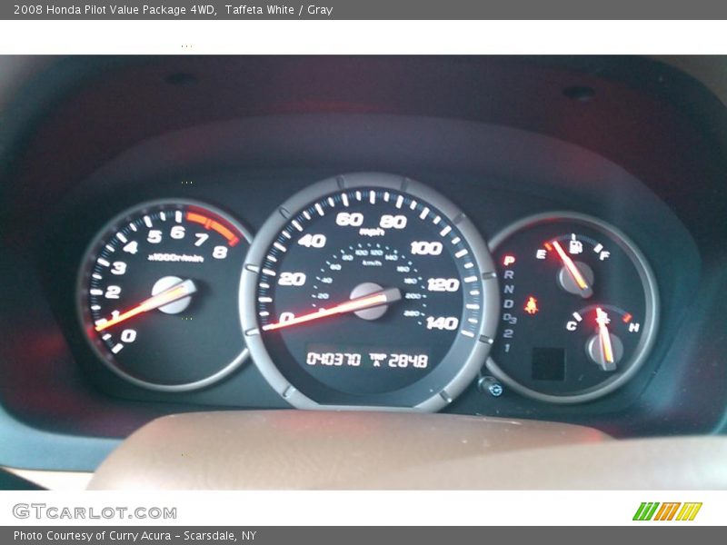 Taffeta White / Gray 2008 Honda Pilot Value Package 4WD