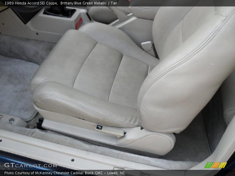 Brittany Blue Green Metallic / Tan 1989 Honda Accord SEi Coupe