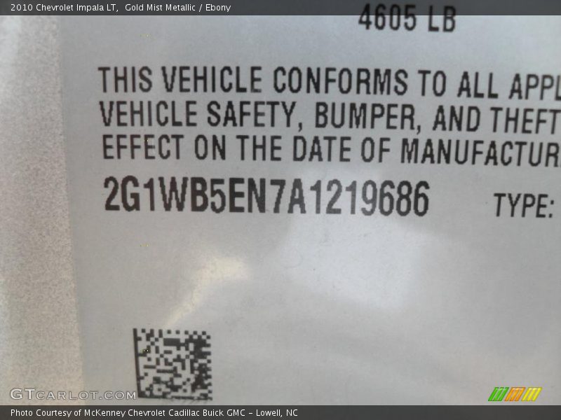 Gold Mist Metallic / Ebony 2010 Chevrolet Impala LT