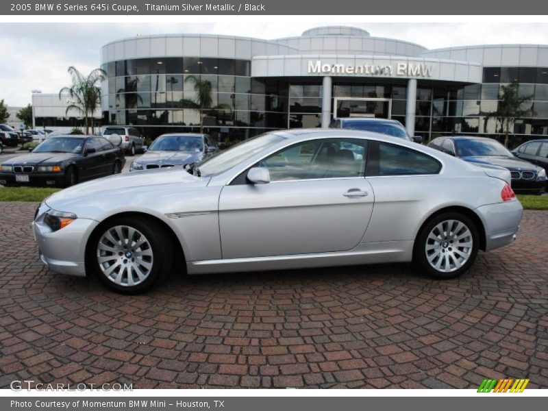 Titanium Silver Metallic / Black 2005 BMW 6 Series 645i Coupe