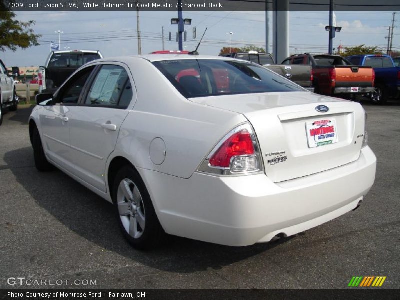 White Platinum Tri Coat Metallic / Charcoal Black 2009 Ford Fusion SE V6