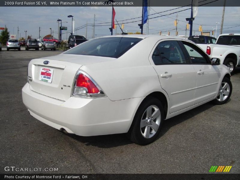 White Platinum Tri Coat Metallic / Charcoal Black 2009 Ford Fusion SE V6