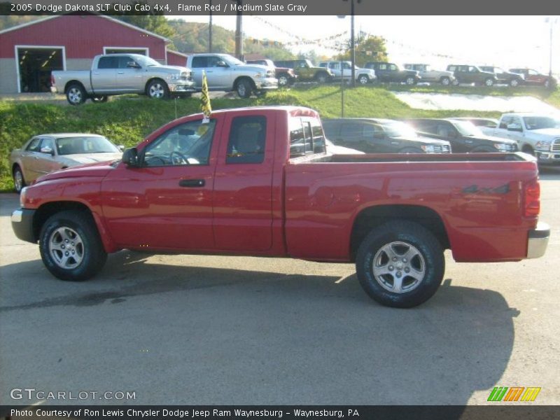 Flame Red / Medium Slate Gray 2005 Dodge Dakota SLT Club Cab 4x4