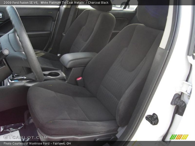 White Platinum Tri Coat Metallic / Charcoal Black 2009 Ford Fusion SE V6