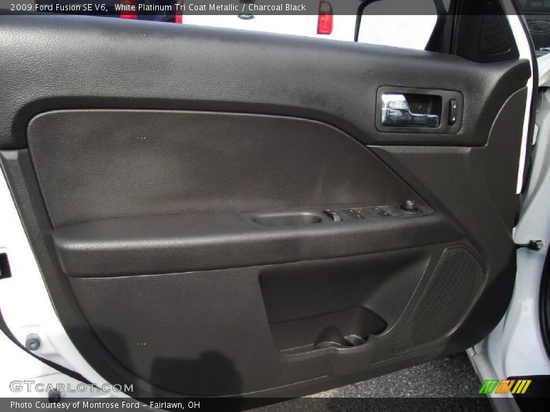 White Platinum Tri Coat Metallic / Charcoal Black 2009 Ford Fusion SE V6