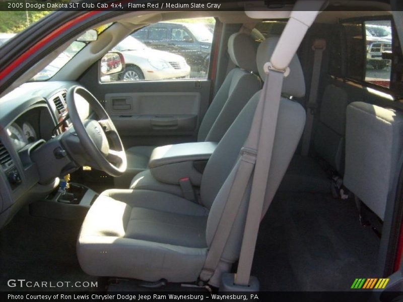 Flame Red / Medium Slate Gray 2005 Dodge Dakota SLT Club Cab 4x4
