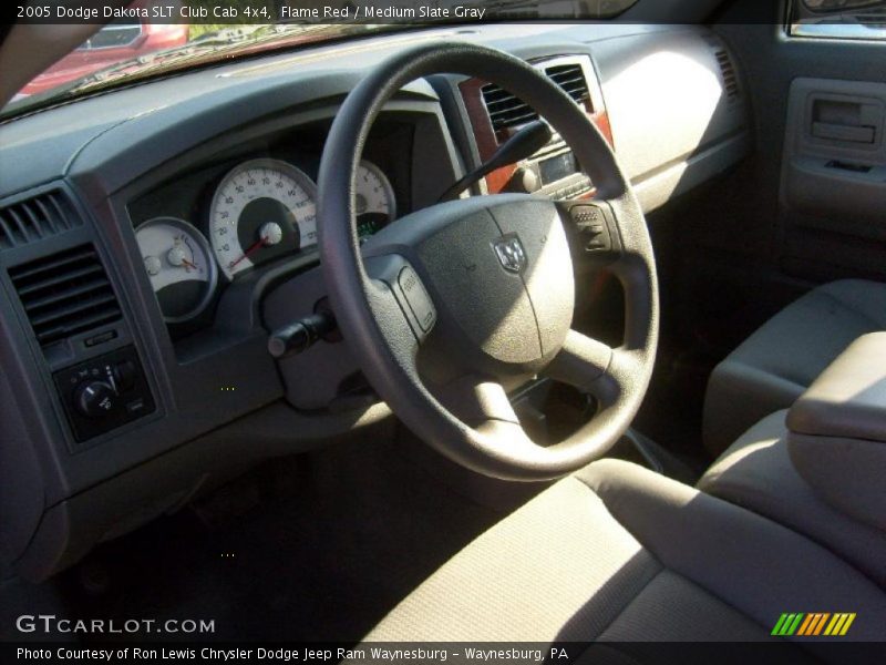 Flame Red / Medium Slate Gray 2005 Dodge Dakota SLT Club Cab 4x4