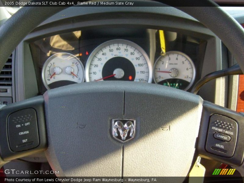 Flame Red / Medium Slate Gray 2005 Dodge Dakota SLT Club Cab 4x4