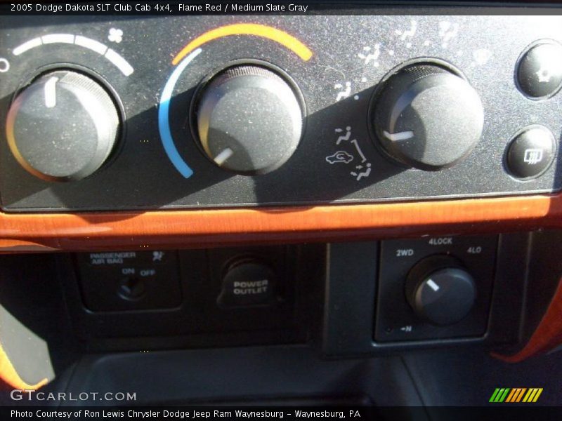 Flame Red / Medium Slate Gray 2005 Dodge Dakota SLT Club Cab 4x4