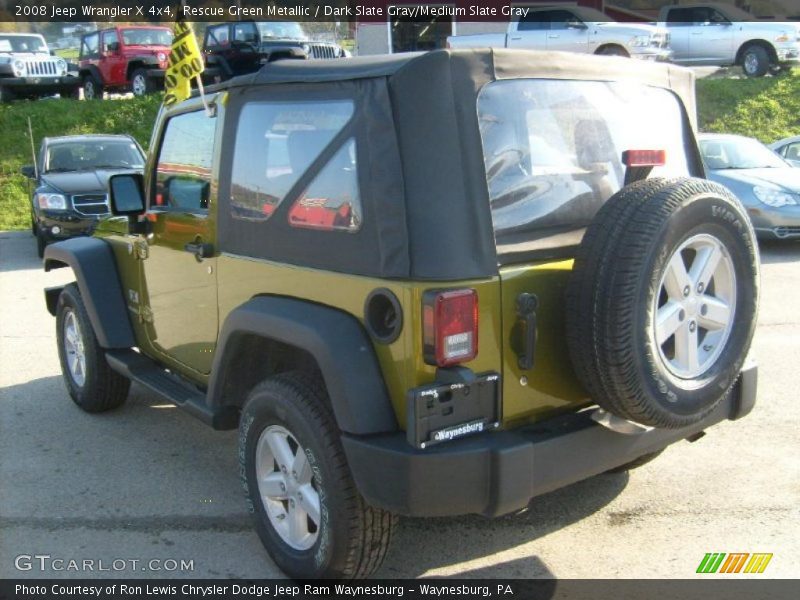 Rescue Green Metallic / Dark Slate Gray/Medium Slate Gray 2008 Jeep Wrangler X 4x4