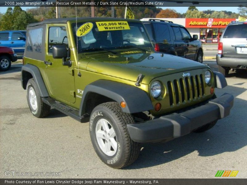 Rescue Green Metallic / Dark Slate Gray/Medium Slate Gray 2008 Jeep Wrangler X 4x4