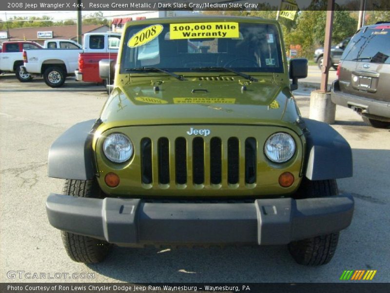 Rescue Green Metallic / Dark Slate Gray/Medium Slate Gray 2008 Jeep Wrangler X 4x4