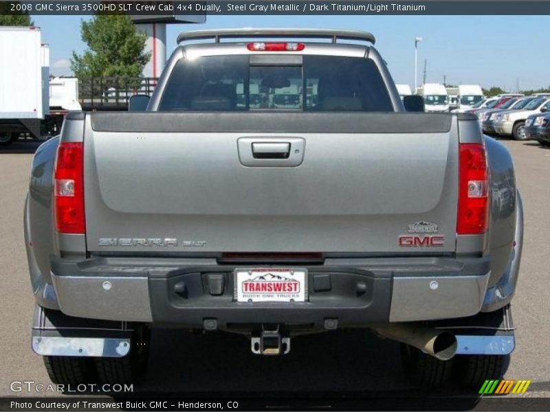 Steel Gray Metallic / Dark Titanium/Light Titanium 2008 GMC Sierra 3500HD SLT Crew Cab 4x4 Dually