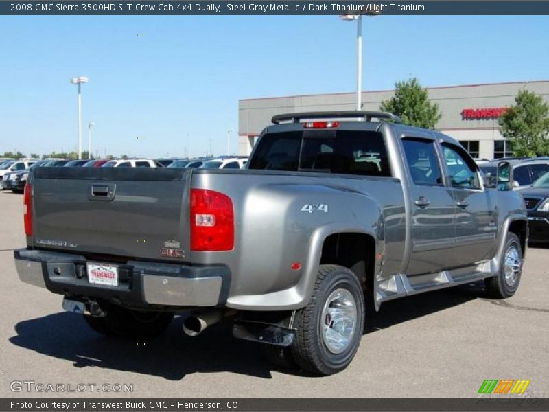 Steel Gray Metallic / Dark Titanium/Light Titanium 2008 GMC Sierra 3500HD SLT Crew Cab 4x4 Dually