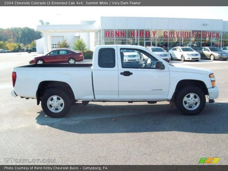 Summit White / Very Dark Pewter 2004 Chevrolet Colorado LS Extended Cab 4x4