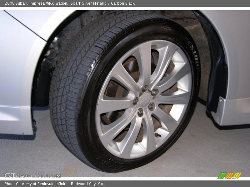 Spark Silver Metallic / Carbon Black 2008 Subaru Impreza WRX Wagon