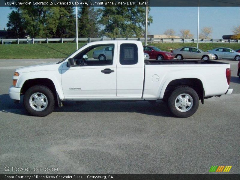 Summit White / Very Dark Pewter 2004 Chevrolet Colorado LS Extended Cab 4x4