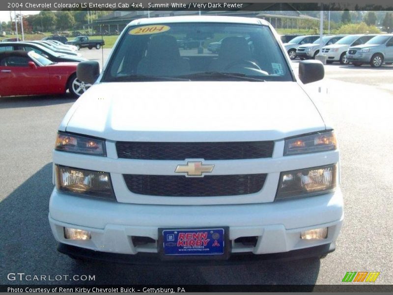 Summit White / Very Dark Pewter 2004 Chevrolet Colorado LS Extended Cab 4x4