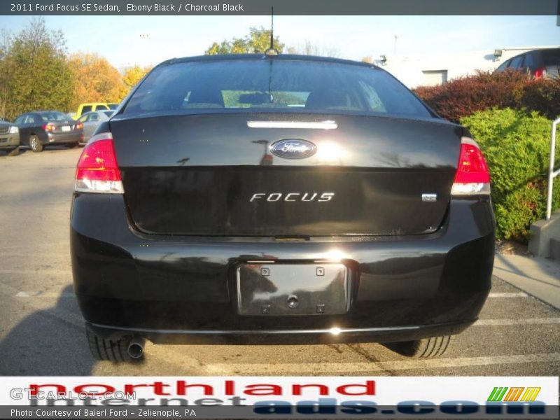 Ebony Black / Charcoal Black 2011 Ford Focus SE Sedan