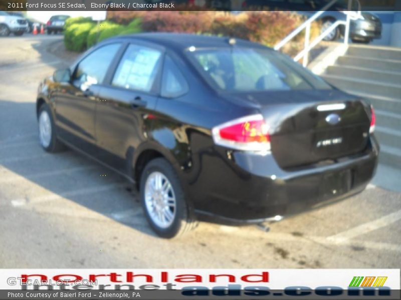 Ebony Black / Charcoal Black 2011 Ford Focus SE Sedan