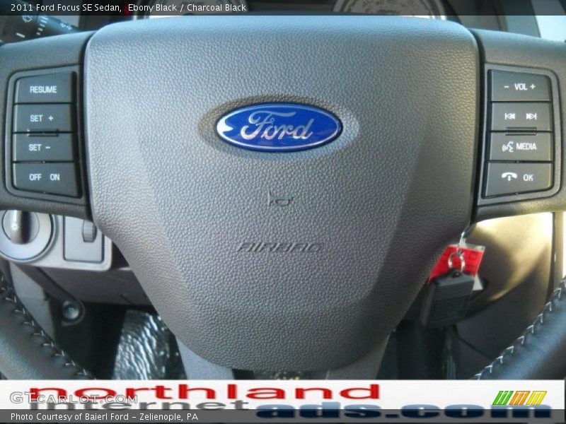 Ebony Black / Charcoal Black 2011 Ford Focus SE Sedan