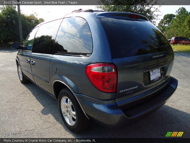 Steel Blue Pearl / Taupe 2002 Dodge Caravan Sport