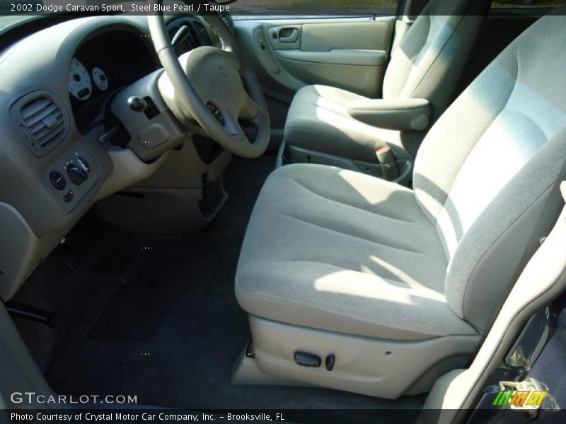 Steel Blue Pearl / Taupe 2002 Dodge Caravan Sport
