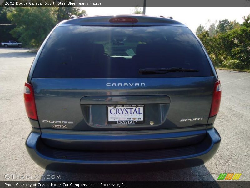 Steel Blue Pearl / Taupe 2002 Dodge Caravan Sport