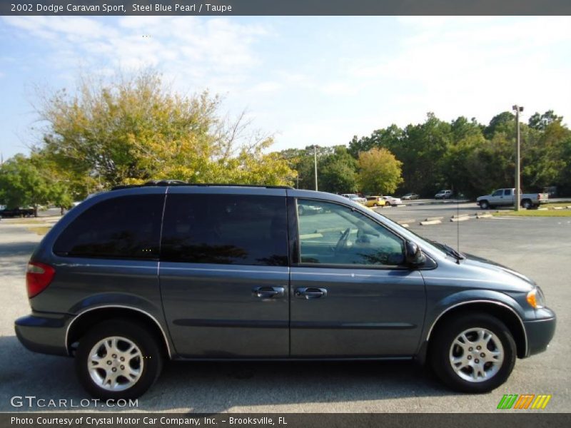 Steel Blue Pearl / Taupe 2002 Dodge Caravan Sport