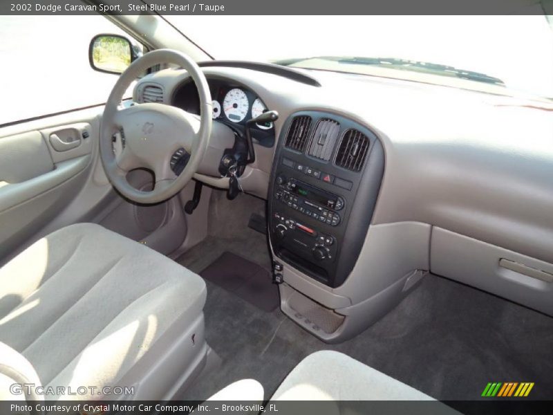 Steel Blue Pearl / Taupe 2002 Dodge Caravan Sport