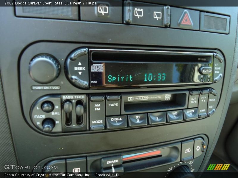Controls of 2002 Caravan Sport