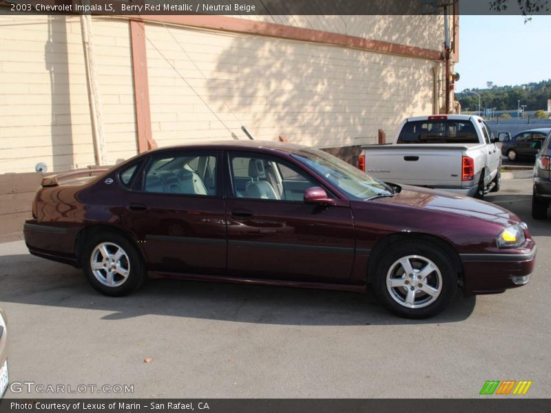 Berry Red Metallic / Neutral Beige 2003 Chevrolet Impala LS