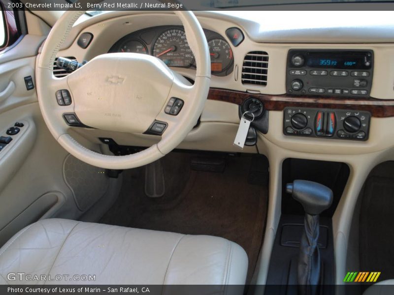 Berry Red Metallic / Neutral Beige 2003 Chevrolet Impala LS