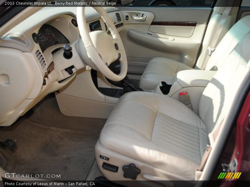 Berry Red Metallic / Neutral Beige 2003 Chevrolet Impala LS