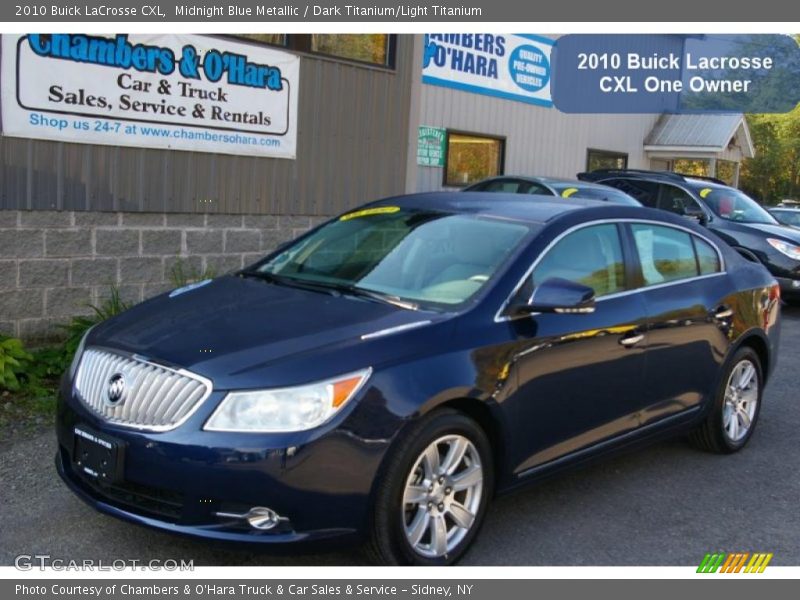 Midnight Blue Metallic / Dark Titanium/Light Titanium 2010 Buick LaCrosse CXL